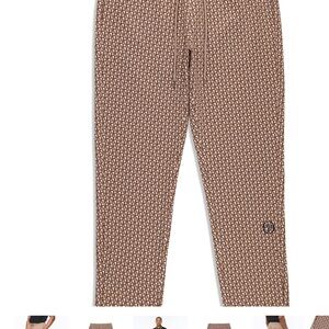 Brown All-Over Geometric Print Joggers